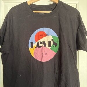 Levi's Black Graphic T-Shirt Cropped